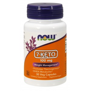 NOW Supplements, 7-Keto 100 mg, 30 Veg Capsules