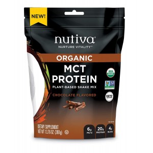 Nutiva Organic MCT Protein Plant-Based Shake Mix, Chocolate