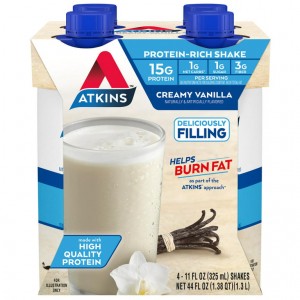 Plants or Animals Keto Life-Fix Program Atkins Gluten Free Protein-Rich Shake, Creamy Vanilla, Keto Friendly