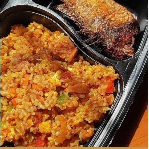 Spicy Jollof Rice & Chicken